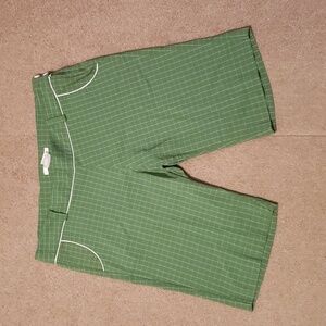 LIJA Women's Green Striped Golf Shirts